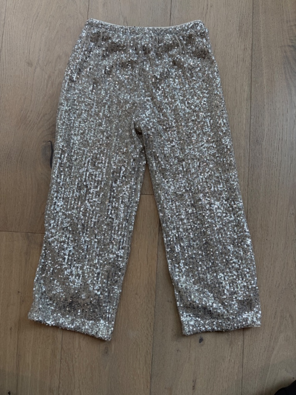 Crewcuts by J.Crew Girls Elastic Waist Wide Leg Pull-On Sequin Pant